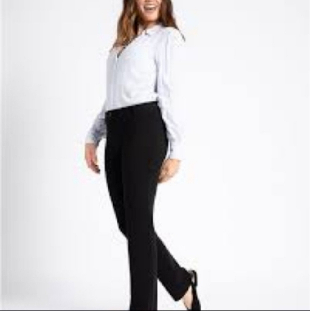 Crosby. Black Dress Pants Women's 8 Flat Front Pockets Career Work Office Basic